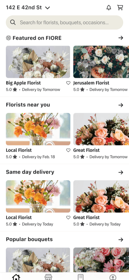 Fiore app screenshot